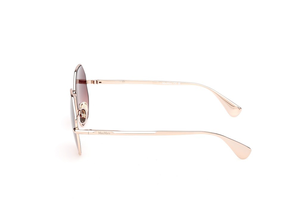 Occhiali da sole MaxMara Miller MM0168 (28F) colore oro rosé lucido forma geometrico lenti marrone sfumato