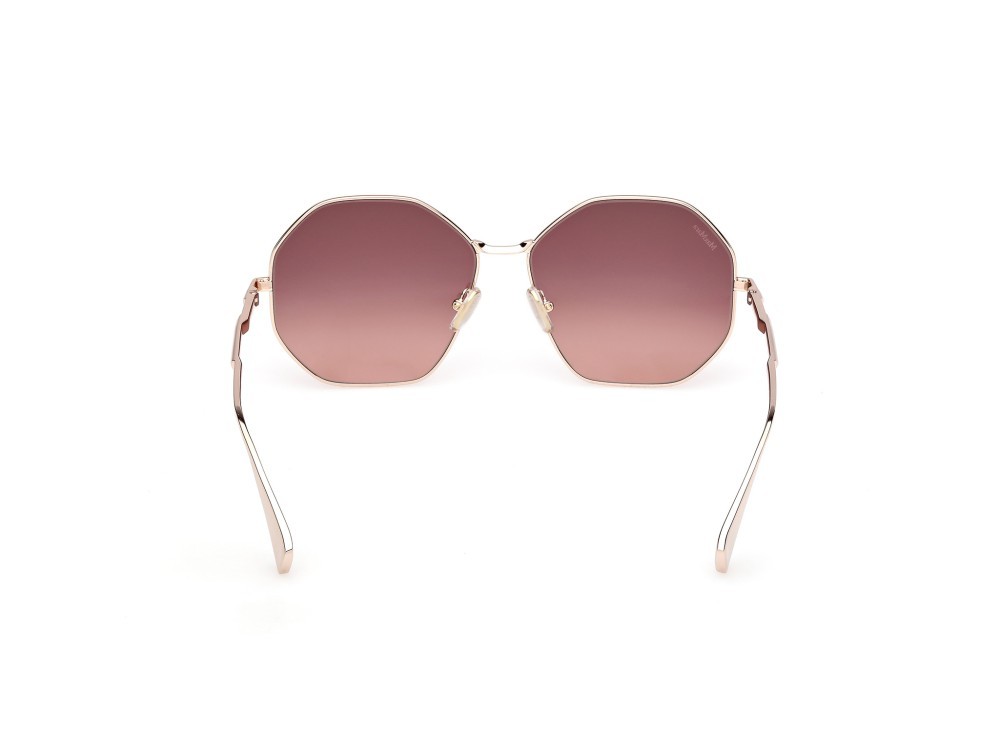 Occhiali da sole MaxMara Miller MM0168 (28F) colore oro rosé lucido forma geometrico lenti marrone sfumato