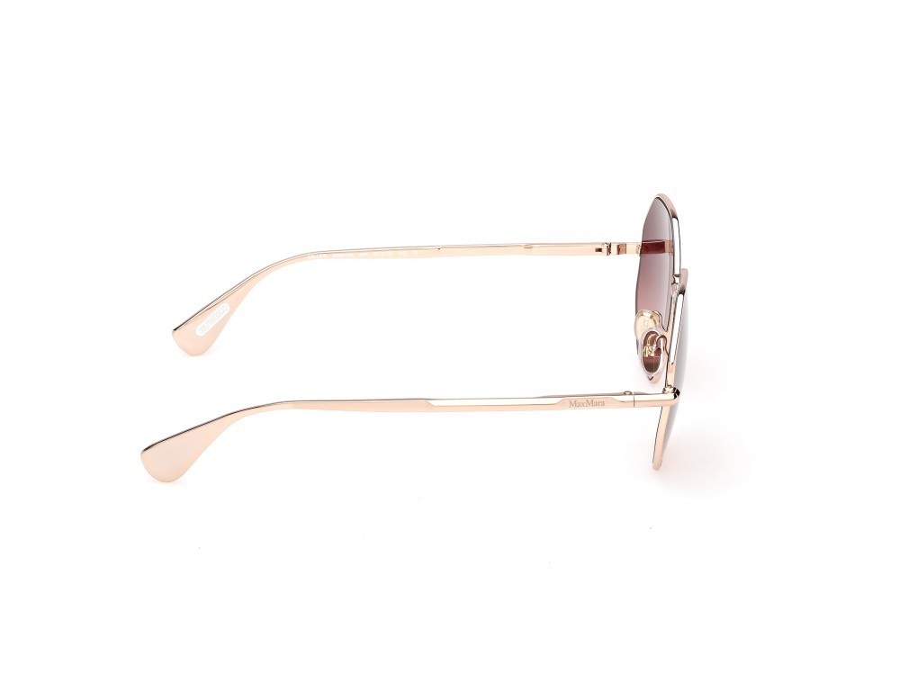 Occhiali da sole MaxMara Miller MM0168 (28F) colore oro rosé lucido forma geometrico lenti marrone sfumato