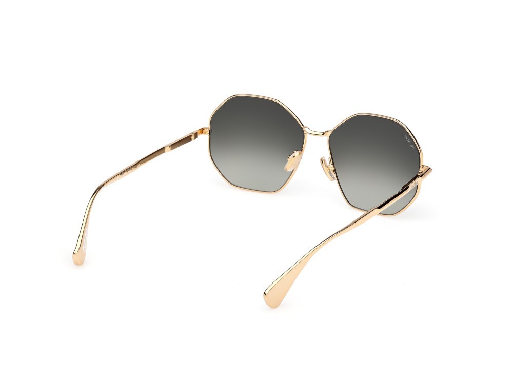Occhiali da sole MaxMara Miller MM0168 (30P) colore oro endura lucido forma geometrico lenti verde sfumato