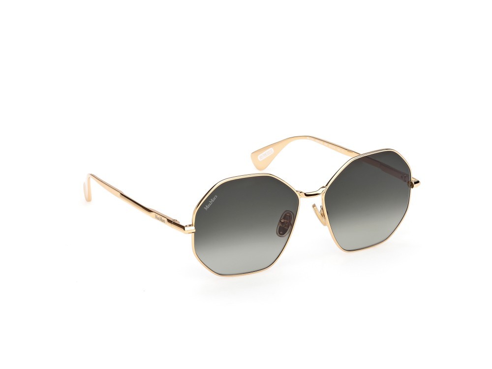 Occhiali da sole MaxMara Miller MM0168 (30P) colore oro endura lucido forma geometrico lenti verde sfumato