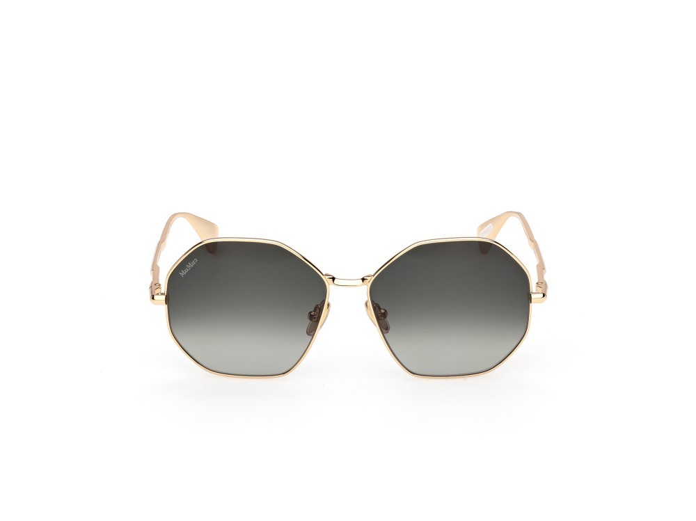 Occhiali da sole MaxMara Miller MM0168 (30P) colore oro endura lucido forma geometrico lenti verde sfumato