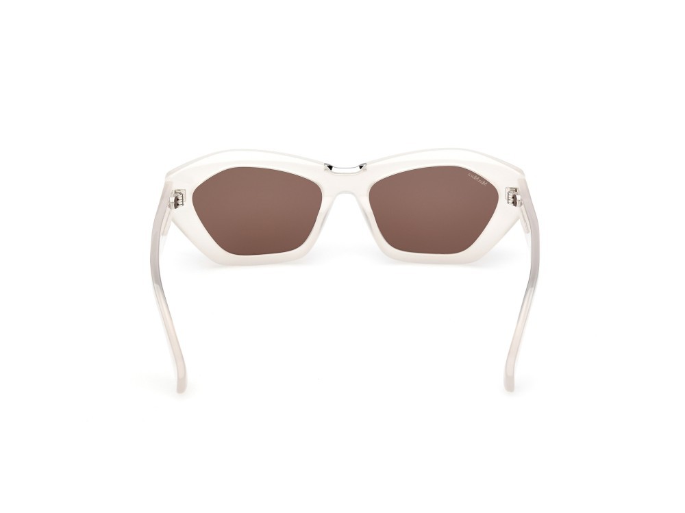 Occhiali da sole MaxMara Kate MM0169 (25E) colore avorio lucido forma geometrico lenti marrone 
