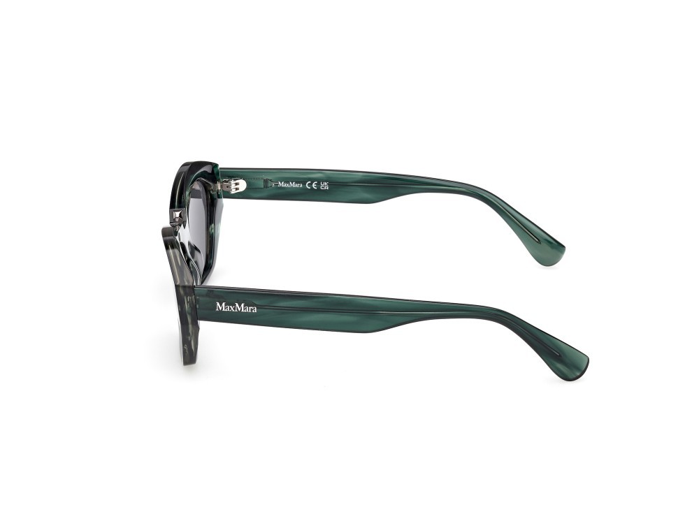 Occhiali da sole MaxMara Kate MM0169 (98A) colore corno verde forma geometrico lenti fumo