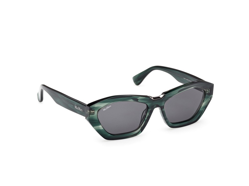 Occhiali da sole MaxMara Kate MM0169 (98A) colore corno verde forma geometrico lenti fumo