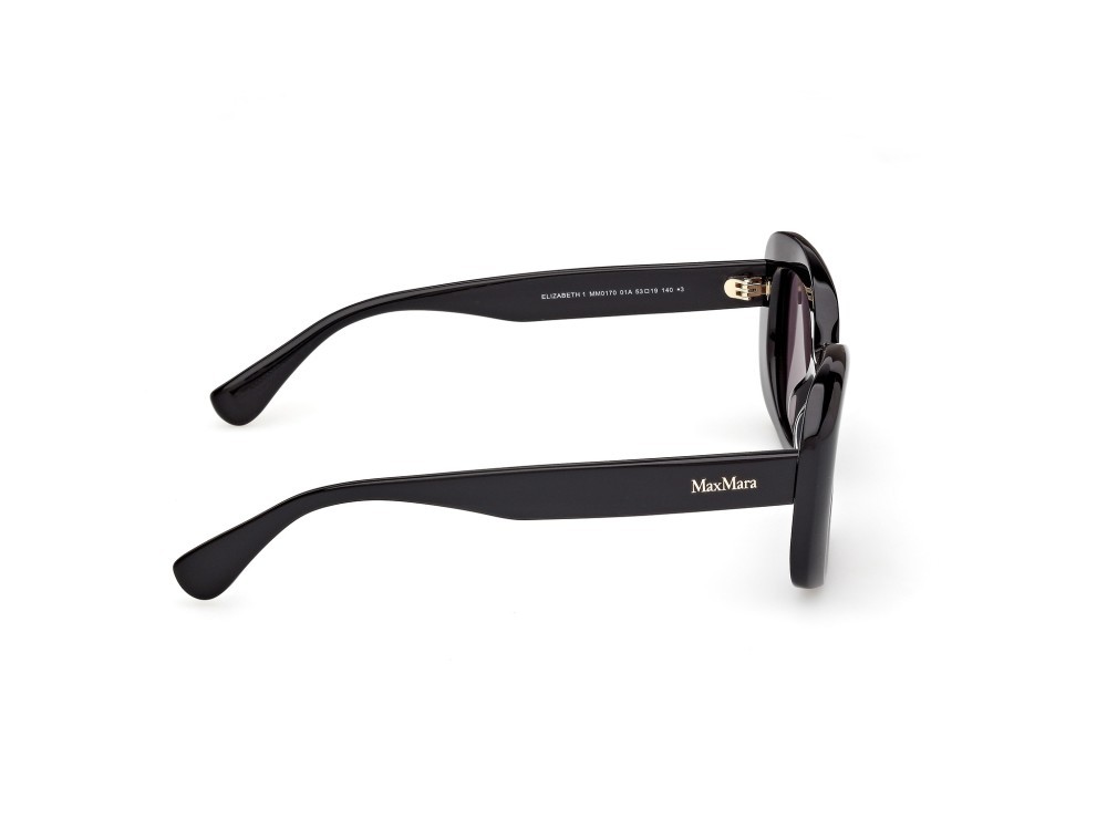 Occhiali da sole MaxMara Elizabeth1 MM0170 (01A) colore nero lucido  forma rotondo lenti fumo