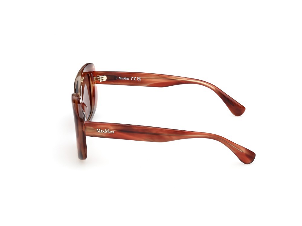 Occhiali da sole MaxMara Elizabeth1 MM0170 (68E) colore arancio/corno forma rotondo lenti marrone