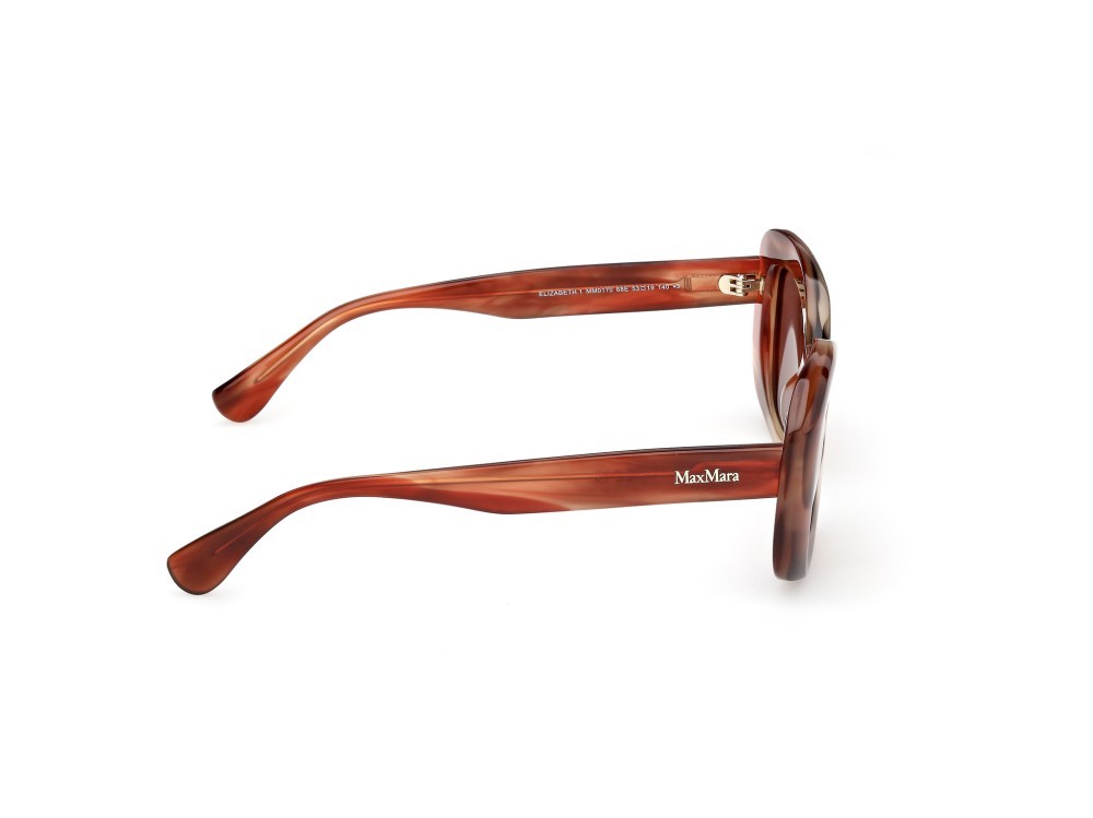 Occhiali da sole MaxMara Elizabeth1 MM0170 (68E) colore arancio/corno forma rotondo lenti marrone