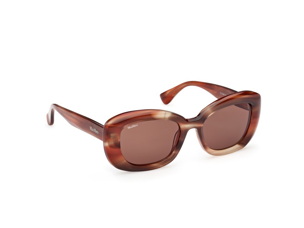 Occhiali da sole MaxMara Elizabeth1 MM0170 (68E) colore arancio/corno forma rotondo lenti marrone