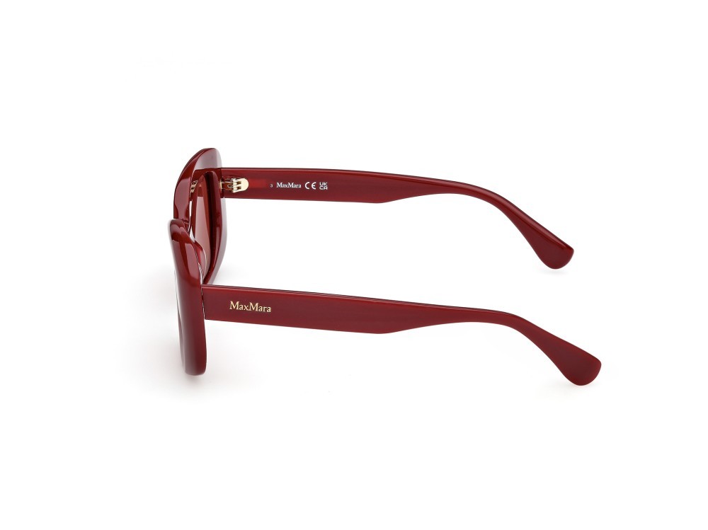 Occhiali da sole MaxMara Elizabeth1 MM0170 (69S) colore bordeaux lucido  forma rotondo lenti bordeaux