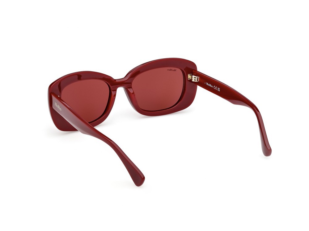 Occhiali da sole MaxMara Elizabeth1 MM0170 (69S) colore bordeaux lucido  forma rotondo lenti bordeaux