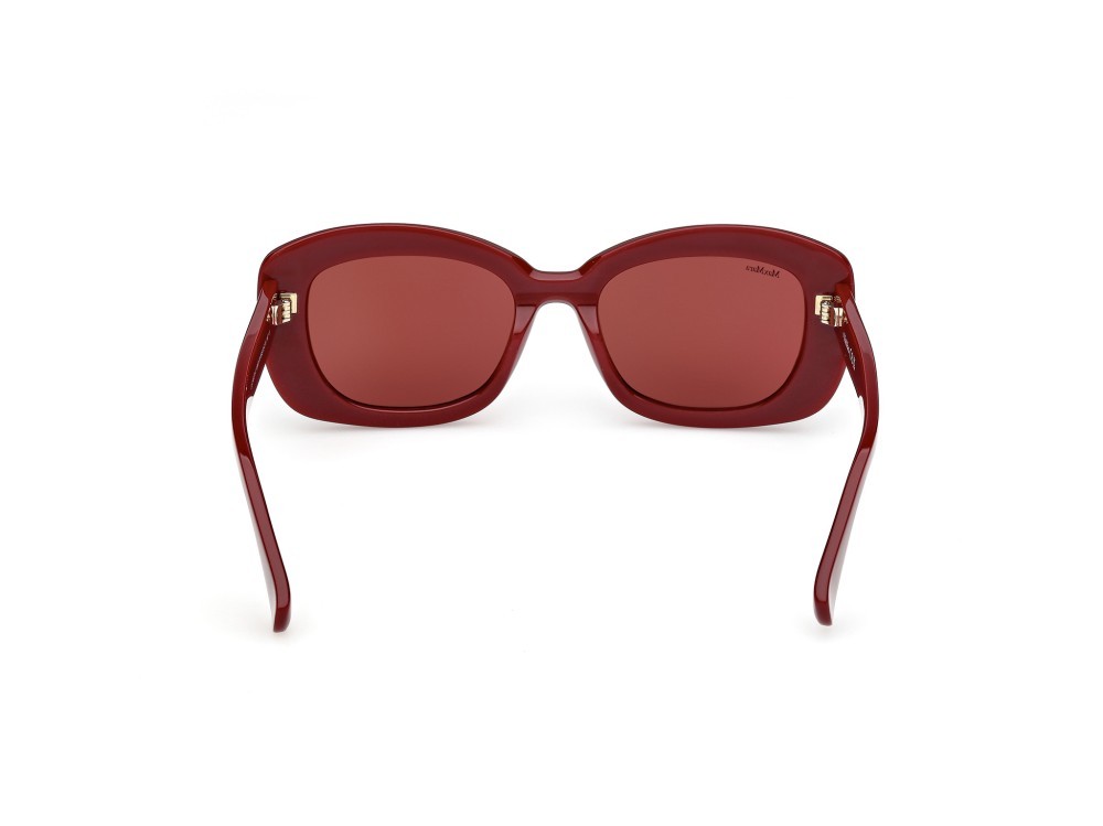 Occhiali da sole MaxMara Elizabeth1 MM0170 (69S) colore bordeaux lucido  forma rotondo lenti bordeaux