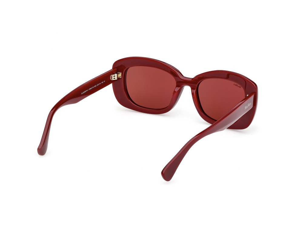 Occhiali da sole MaxMara Elizabeth1 MM0170 (69S) colore bordeaux lucido  forma rotondo lenti bordeaux