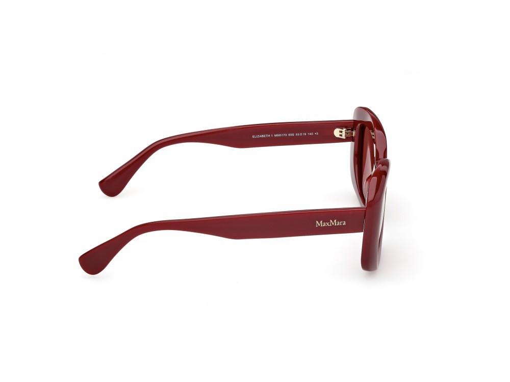 Occhiali da sole MaxMara Elizabeth1 MM0170 (69S) colore bordeaux lucido  forma rotondo lenti bordeaux