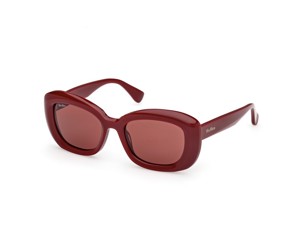 Occhiali da sole MaxMara Elizabeth1 MM0170 (69S) colore bordeaux lucido  forma rotondo lenti bordeaux