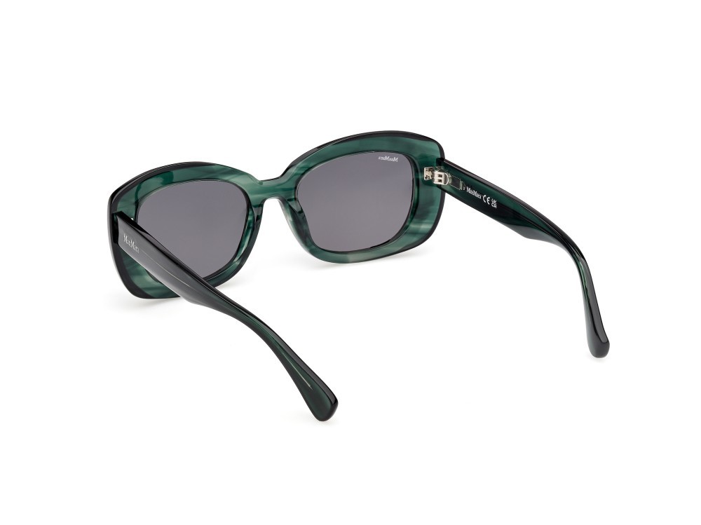 Occhiali da sole MaxMara Elizabeth1 MM0170 (98A) colore corno verde forma rotondo lenti marrone