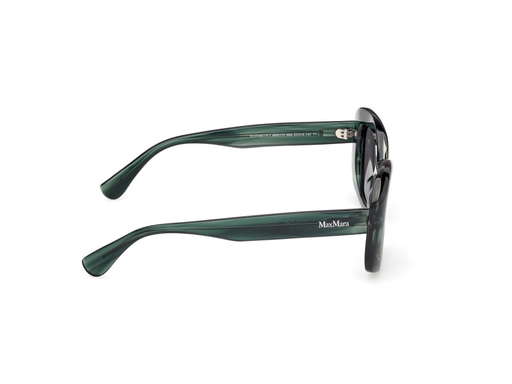 Occhiali da sole MaxMara Elizabeth1 MM0170 (98A) colore corno verde forma rotondo lenti marrone