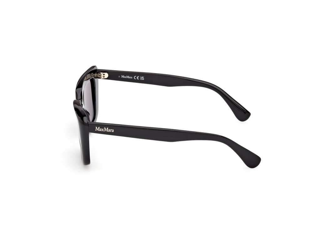 Occhiali da sole MaxMara Elizabeth MM0171 (01A) colore nero lucido forma cat eye lenti fumo