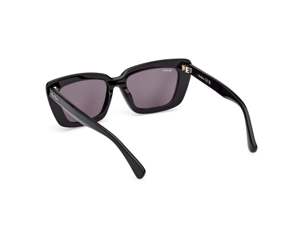Occhiali da sole MaxMara Elizabeth MM0171 (01A) colore nero lucido forma cat eye lenti fumo