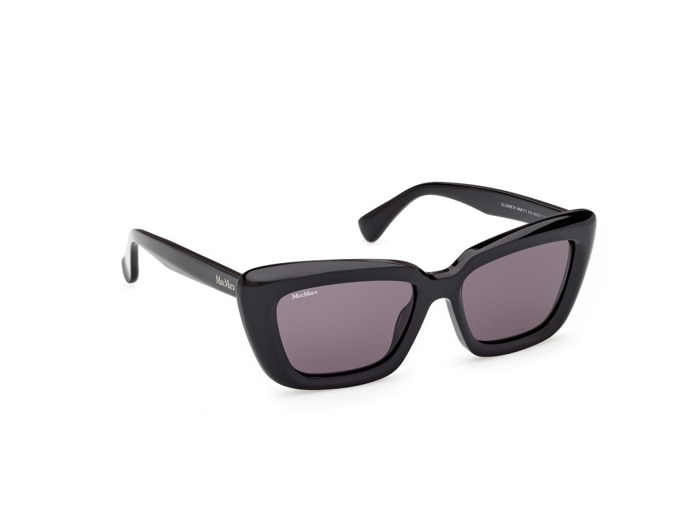 Occhiali da sole MaxMara Elizabeth MM0171 (01A) colore nero lucido forma cat eye lenti fumo