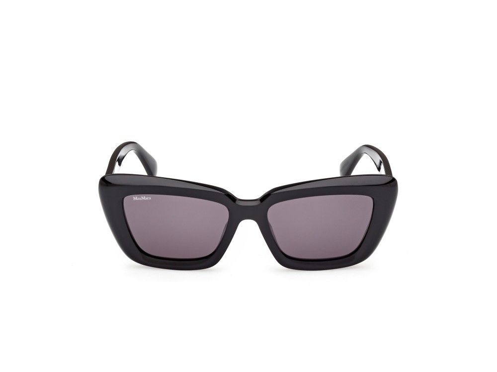 Occhiali da sole MaxMara Elizabeth MM0171 (01A) colore nero lucido forma cat eye lenti fumo