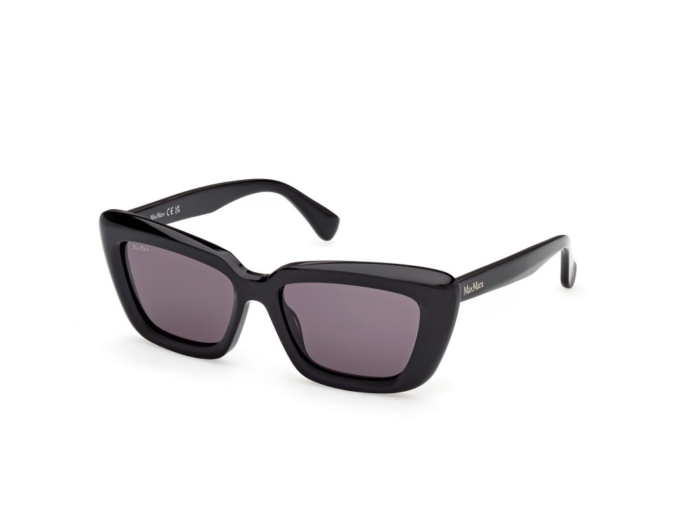 Occhiali da sole MaxMara Elizabeth MM0171 (01A) colore nero lucido forma cat eye lenti fumo