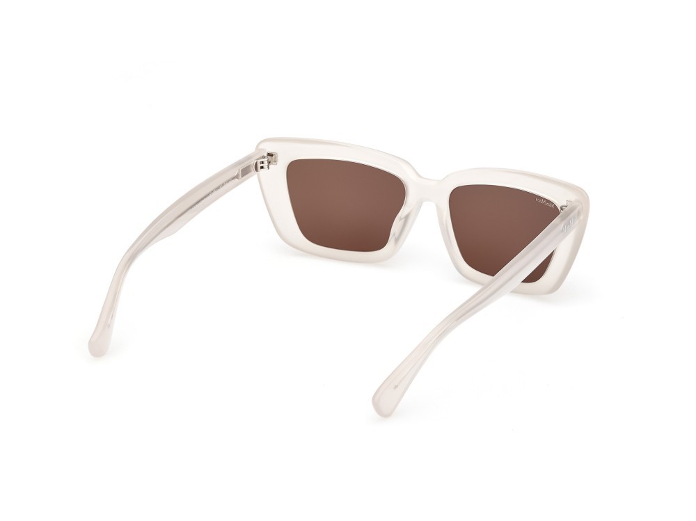 Occhiali da sole MaxMara Elizabeth MM0171 (25E) colore avorio lucido  forma cat eye lenti marrone