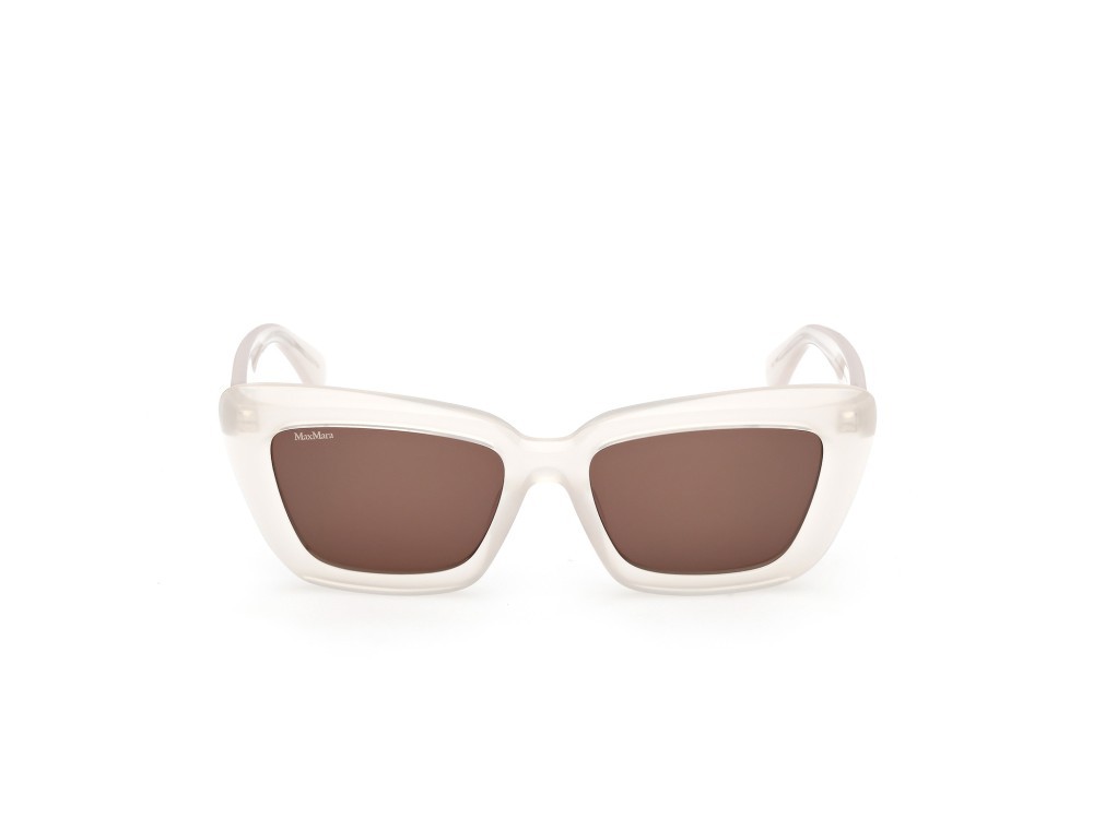 Occhiali da sole MaxMara Elizabeth MM0171 (25E) colore avorio lucido  forma cat eye lenti marrone