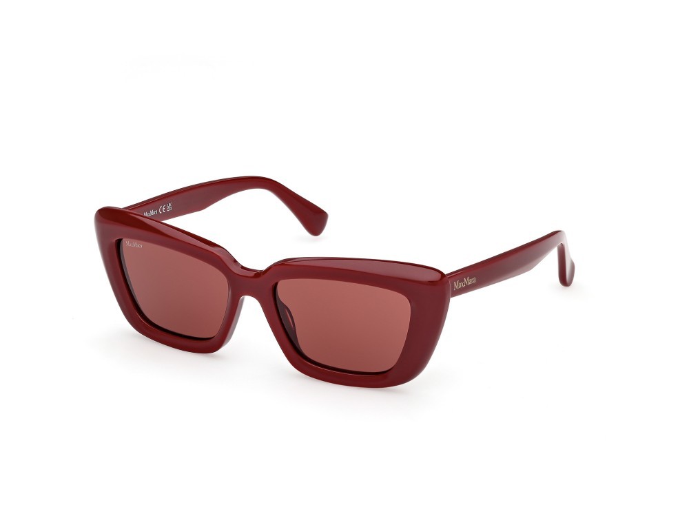 Occhiali da sole MaxMara Elizabeth MM0171 (69S) colore bordeaux lucido  forma cat eye lenti bordeaux