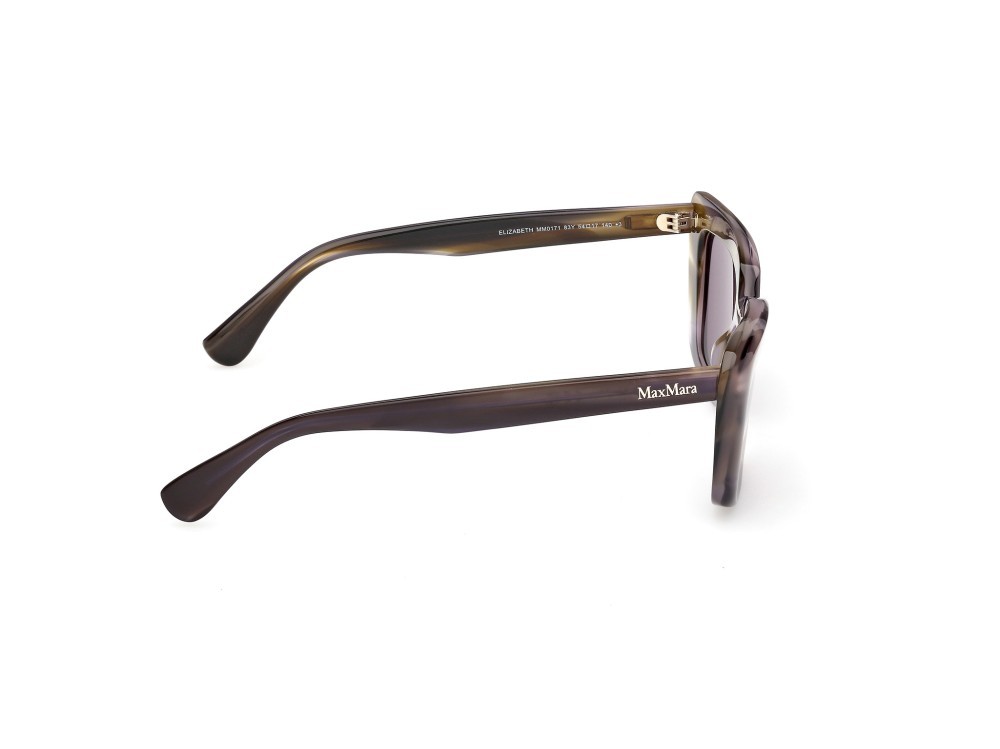 Occhiali da sole MaxMara Elizabeth MM0171 (83Y) colore corno colorato  forma cat eye lenti viola