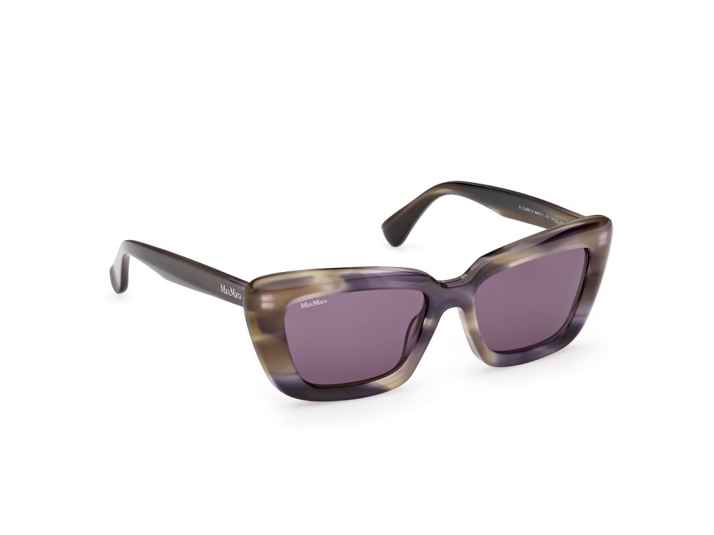 Occhiali da sole MaxMara Elizabeth MM0171 (83Y) colore corno colorato  forma cat eye lenti viola