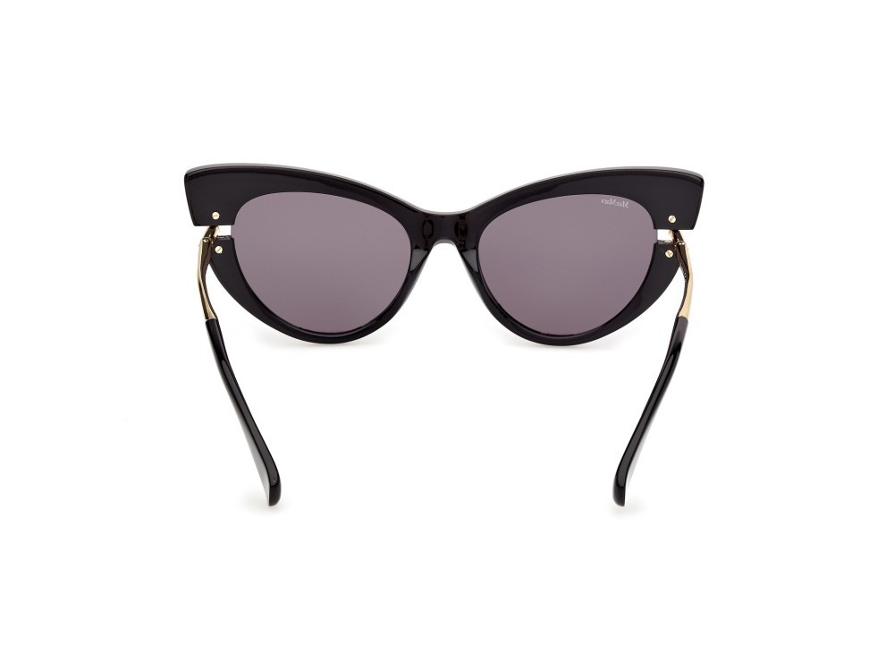 Occhiali da sole MaxMara MM0187 (01A) colore nero lucido / oro endura lucido forma cat eye lenti fumo