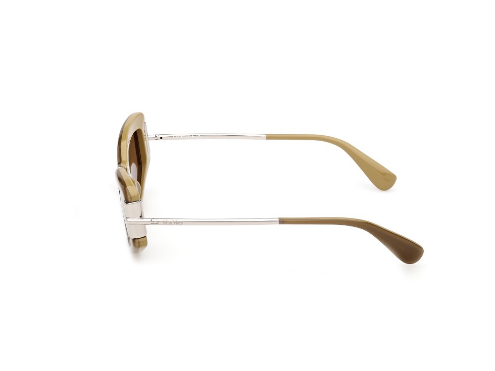 Occhiali da sole MaxMara MM0189 (95N) colore  verde chiaro lucido / palladio lucido forma cat eye lenti verde