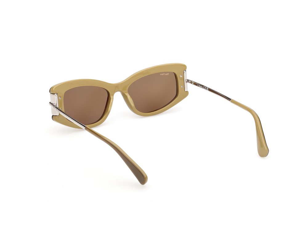 Occhiali da sole MaxMara MM0189 (95N) colore  verde chiaro lucido / palladio lucido forma cat eye lenti verde