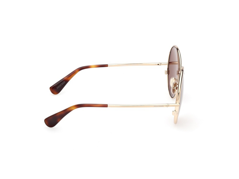 Occhiali da sole MaxMara MM0191 (32E) colore oro pallido lucido forma rotondo lenti marrone