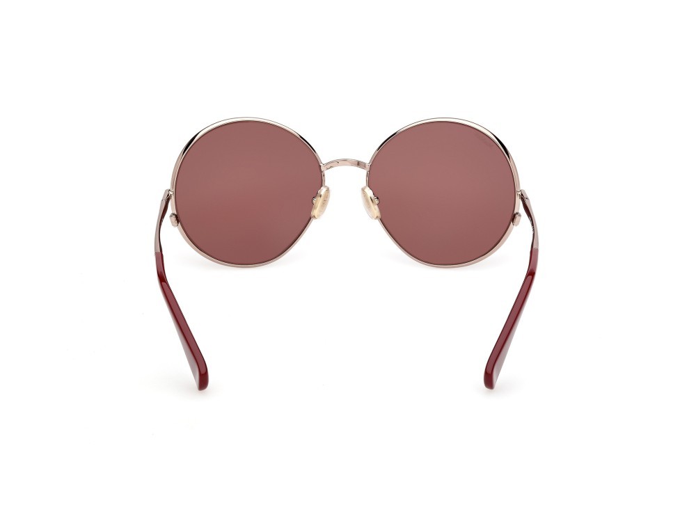 Occhiali da sole MaxMara MM0191 (36S) colore bronzo scuro lucido forma rotondo lenti bordeaux