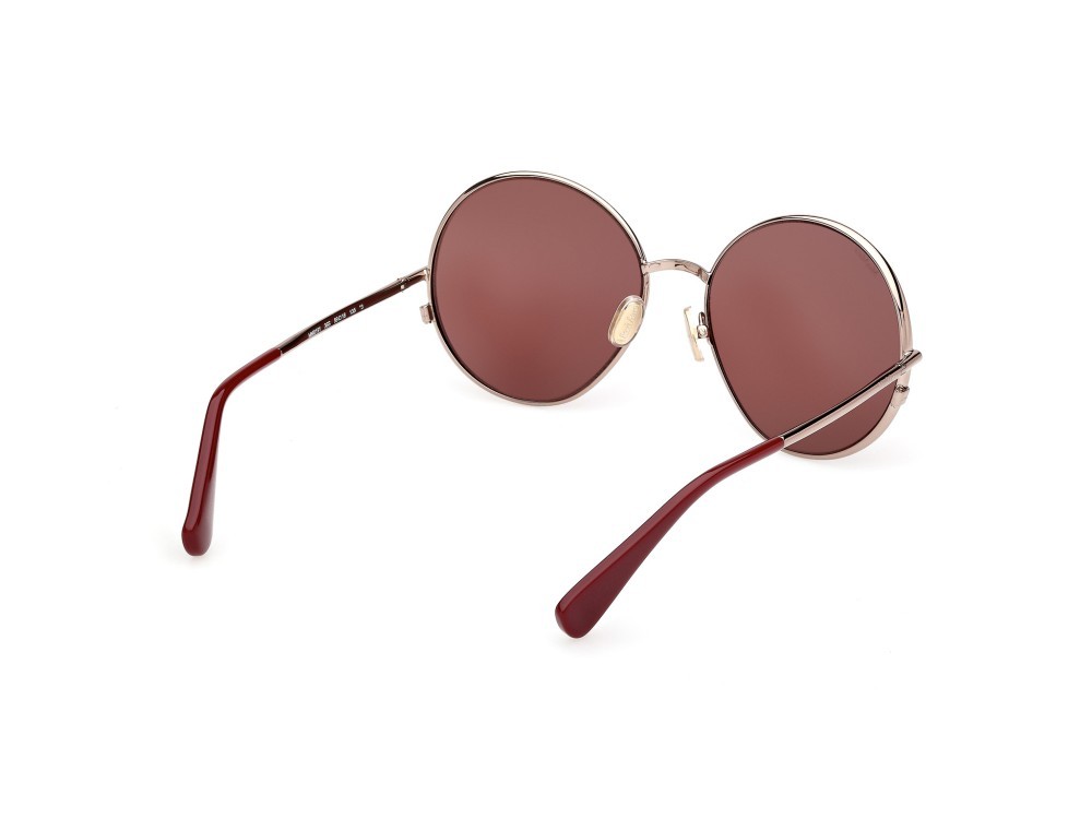 Occhiali da sole MaxMara MM0191 (36S) colore bronzo scuro lucido forma rotondo lenti bordeaux