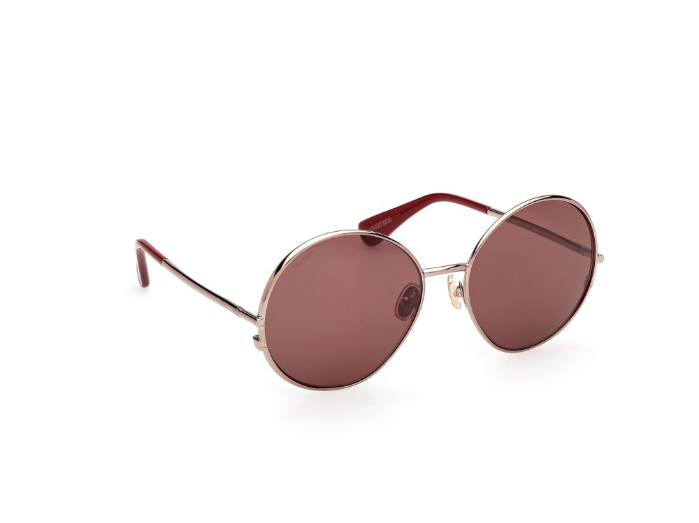 Occhiali da sole MaxMara MM0191 (36S) colore bronzo scuro lucido forma rotondo lenti bordeaux
