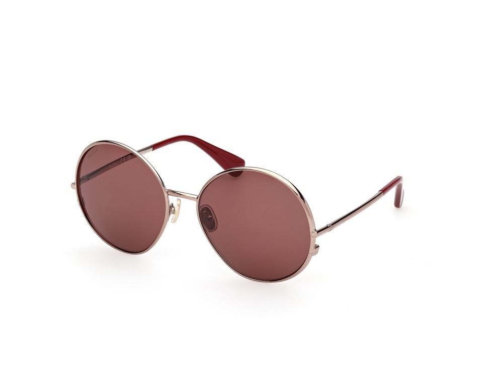 Occhiali da sole MaxMara MM0191 (36S) colore bronzo scuro lucido forma rotondo lenti bordeaux