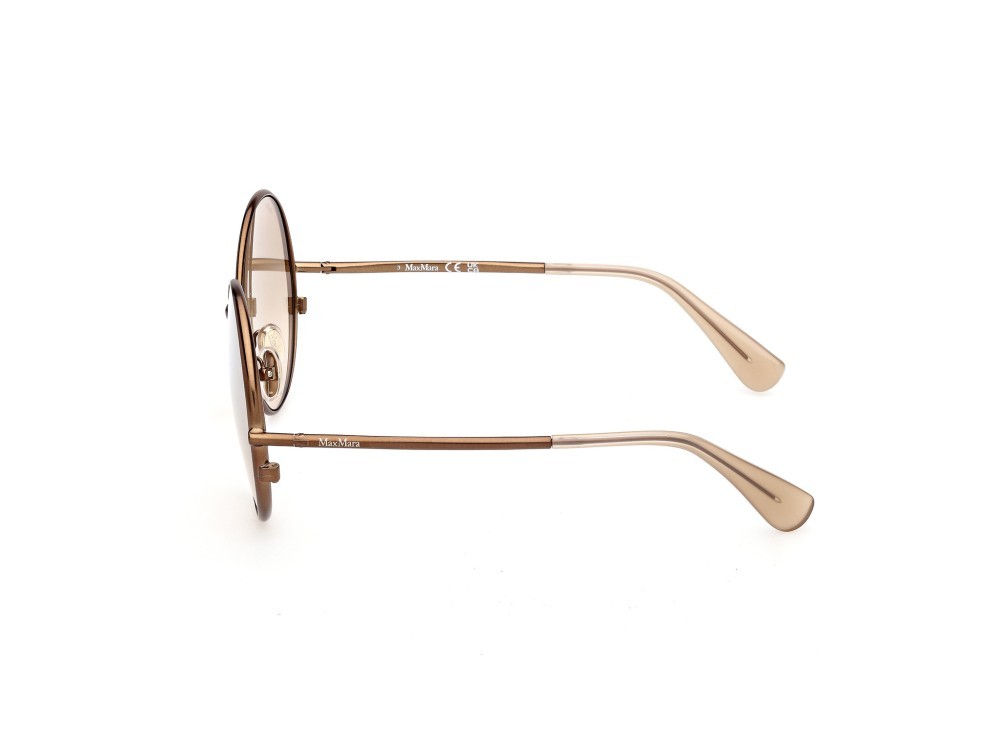 Occhiali da sole MaxMara MM0191 (38L) colore bronzo chiaro lucido  forma rotondo lenti roviex specchiato