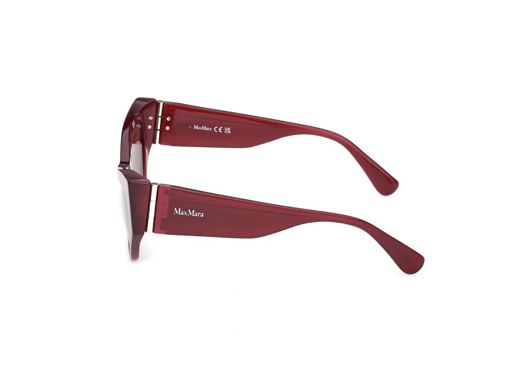 Occhiali da sole MaxMara MM0192 (69S) colore bordeaux lucido forma cat eye lenti bordeaux
