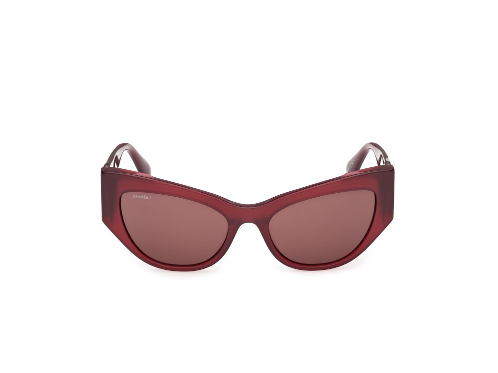 Occhiali da sole MaxMara MM0192 (69S) colore bordeaux lucido forma cat eye lenti bordeaux