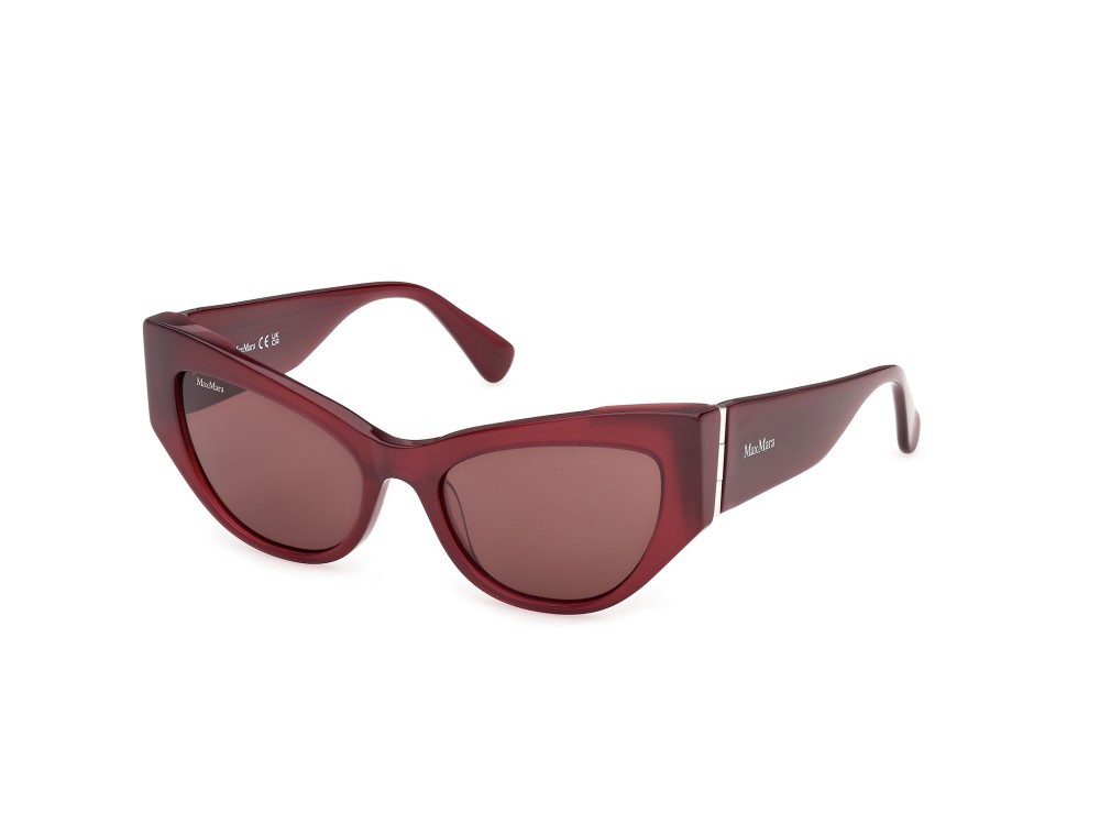 Occhiali da sole MaxMara MM0192 (69S) colore bordeaux lucido forma cat eye lenti bordeaux