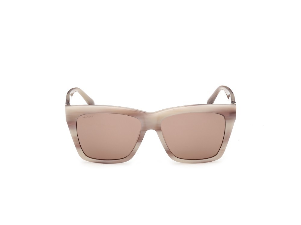 Occhiali da sole MaxMara MM0193 (20E) colore corno beige  forma quadrato lenti marrone