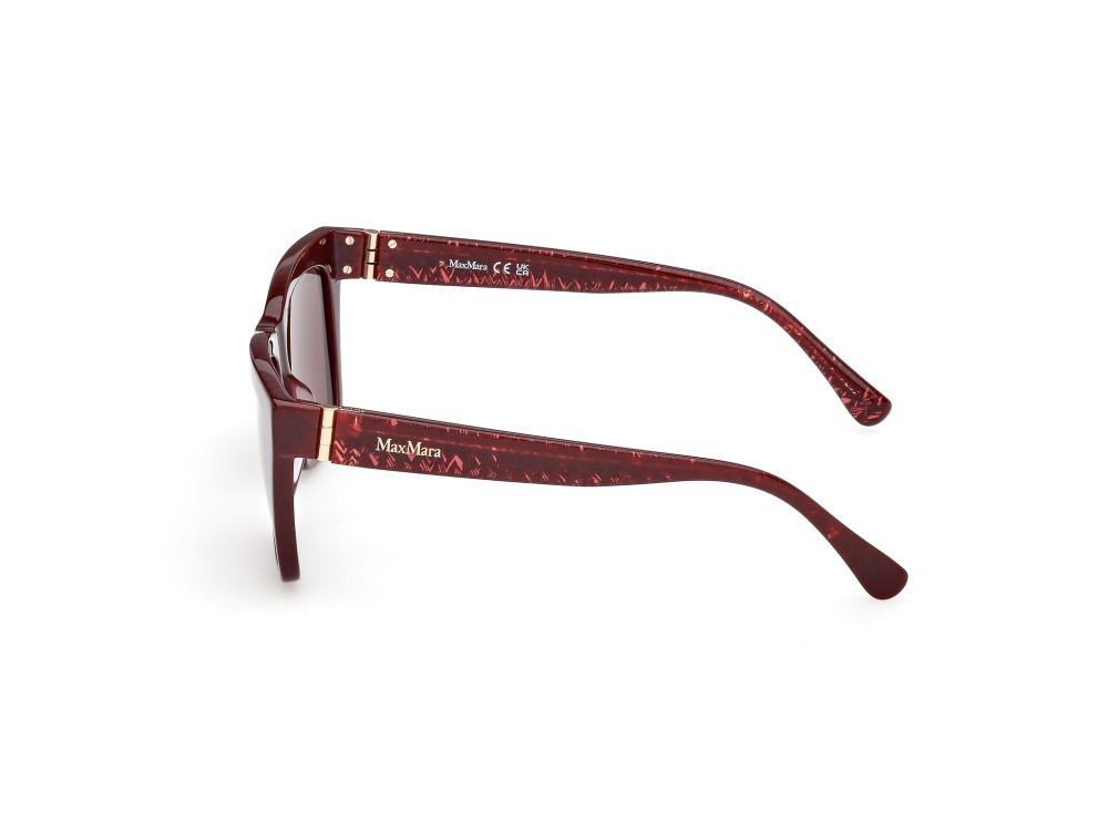 Occhiali da sole MaxMara MM0193 (71S) colore bordeaux/texture  forma quadrato lenti bordeaux