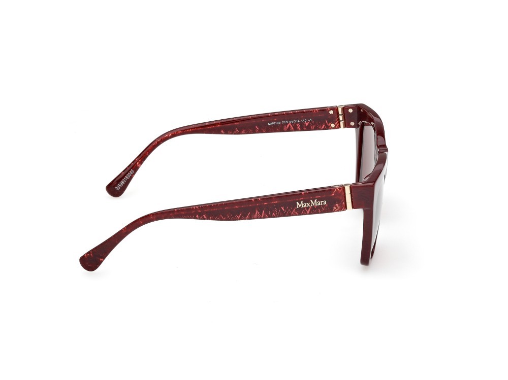 Occhiali da sole MaxMara MM0193 (71S) colore bordeaux/texture  forma quadrato lenti bordeaux