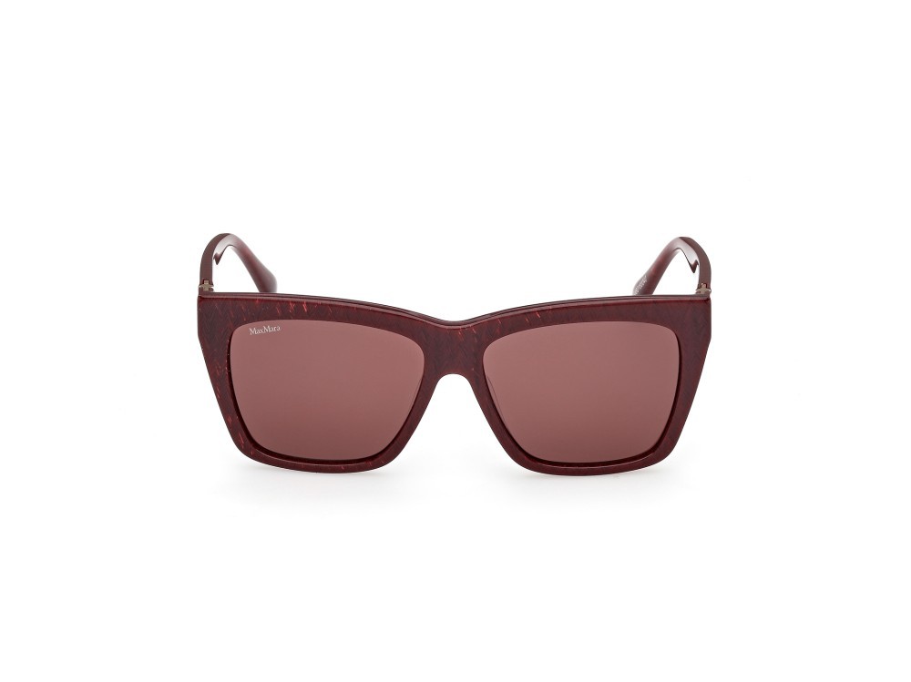 Occhiali da sole MaxMara MM0193 (71S) colore bordeaux/texture  forma quadrato lenti bordeaux