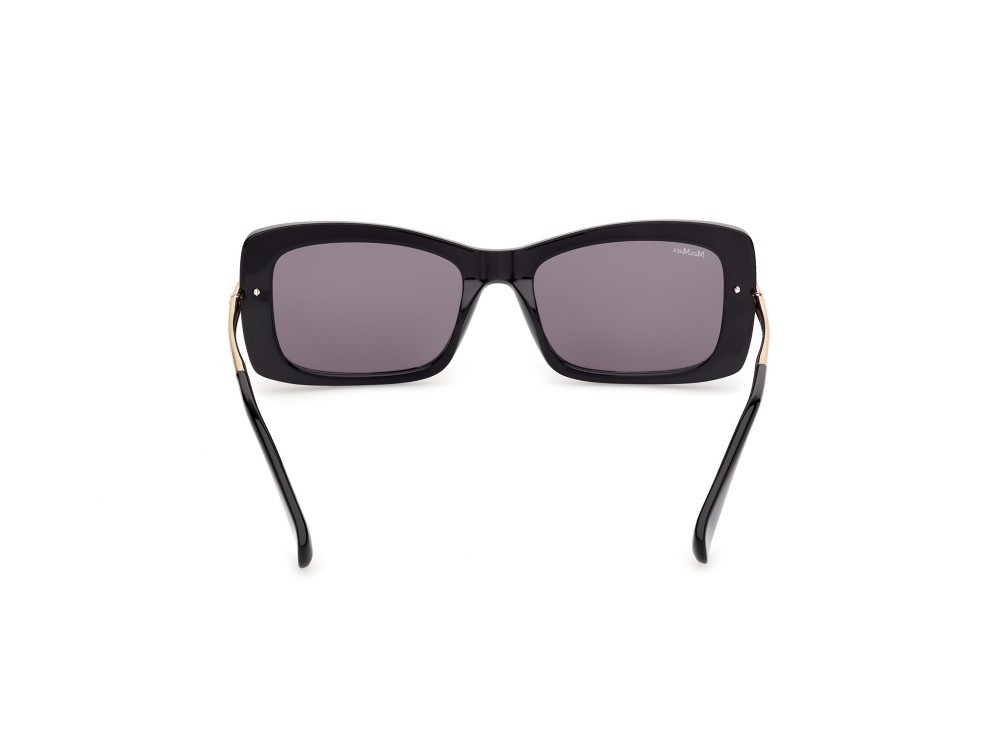 Occhiali da sole MaxMara MM0194 (01A) colore nero lucido / oro endura lucido forma rettangolare lenti fumo