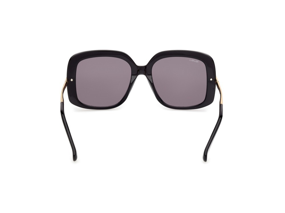 Occhiali da sole MaxMara MM0195 (01A) colore nero lucido / oro endura lucido forma quadrato lenti fumo