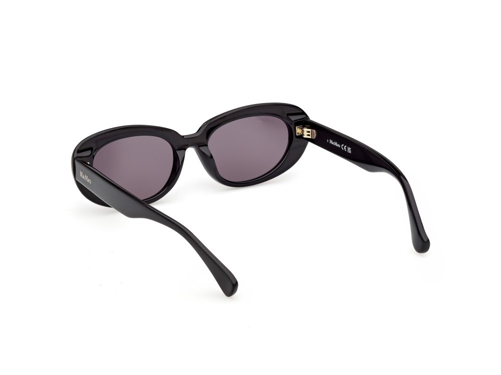 Occhiali da sole MaxMara MM0196 (01A) colore nero lucido forma ovale lenti fumo